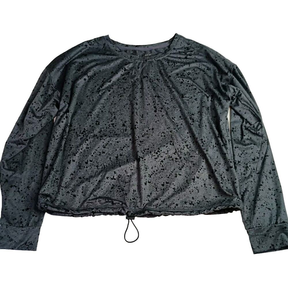 Recreation By Threads And Supply‎ Shirt Women's M Medium Gray Black Spots